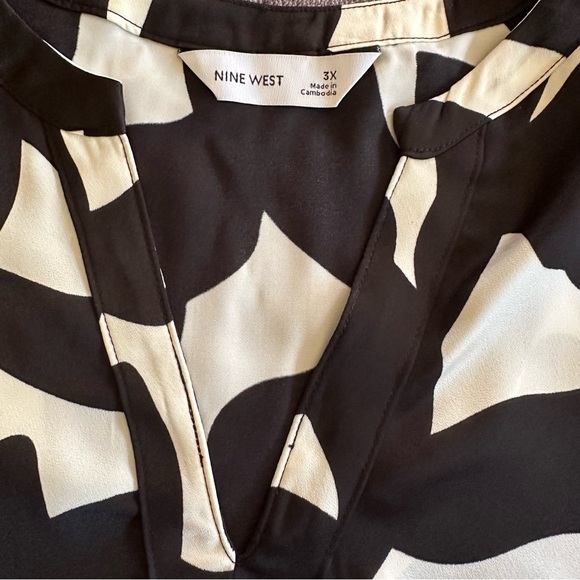 Nine West Elbow Sleeve Popover Blouse 3X NWT - Picture 5 of 5